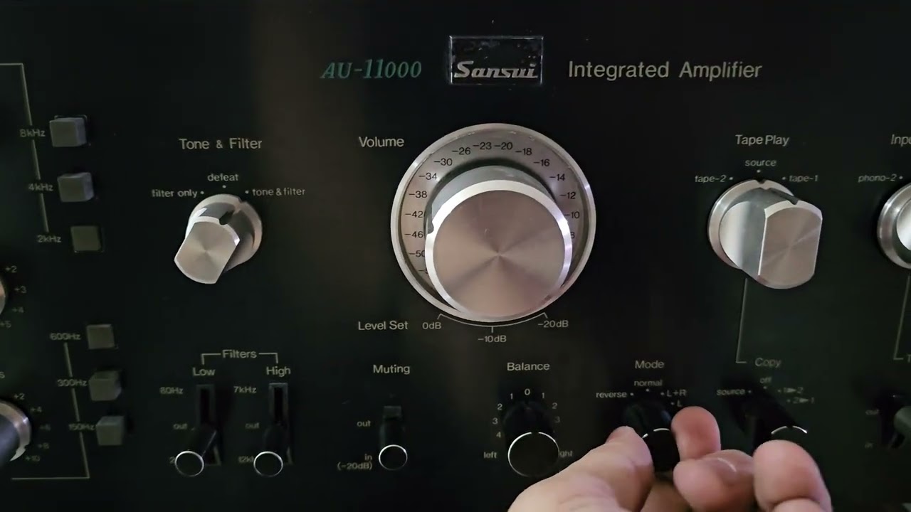 Sansui Au-11000 Stereo Amplifier Operational Test Video