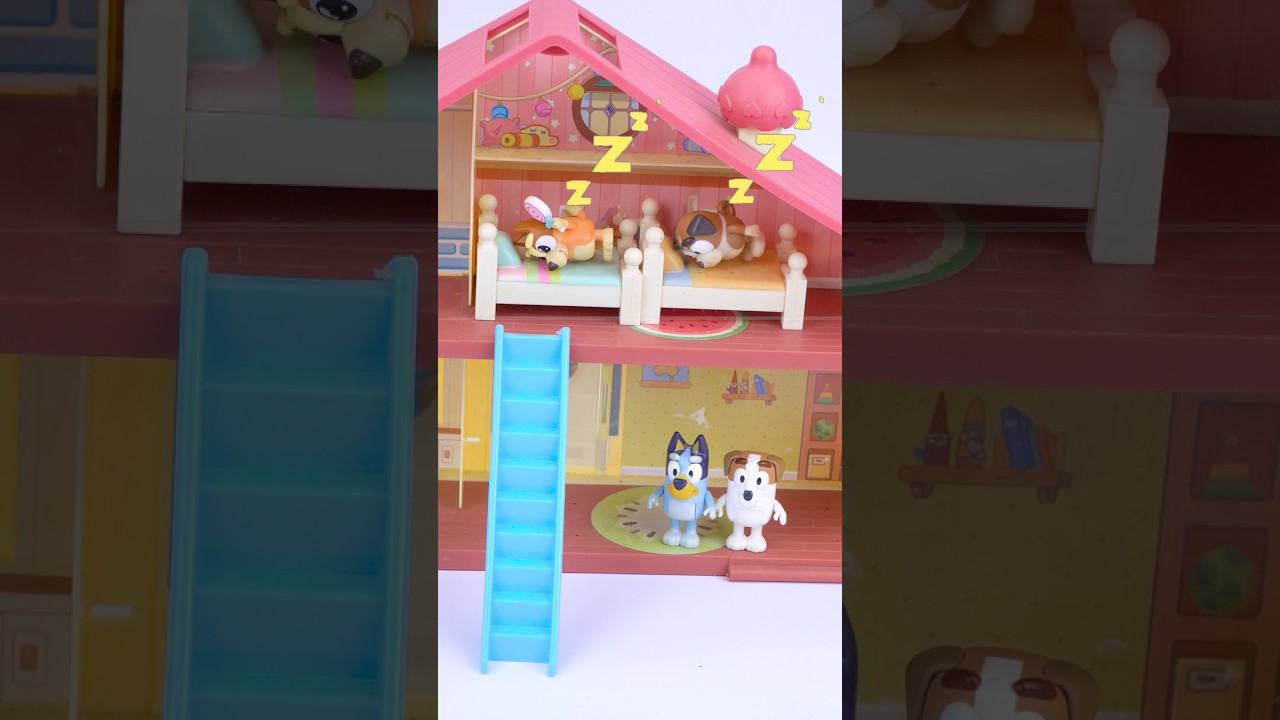 Satisfying With Unboxing & Review Bluey Family Home Playset ASMR #review #shorts #asmr