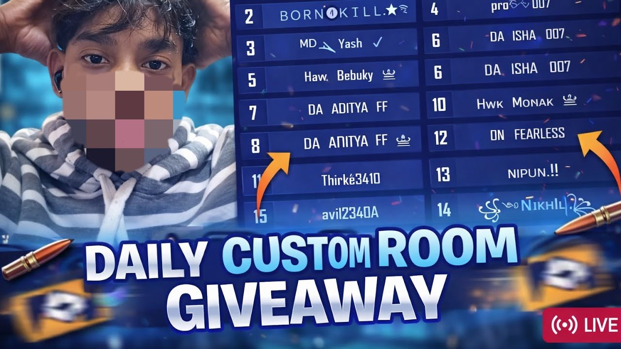 🔥 FREE FIRE LIVE ROOM CUSTOM | PRO PLAYERS BATTLE 