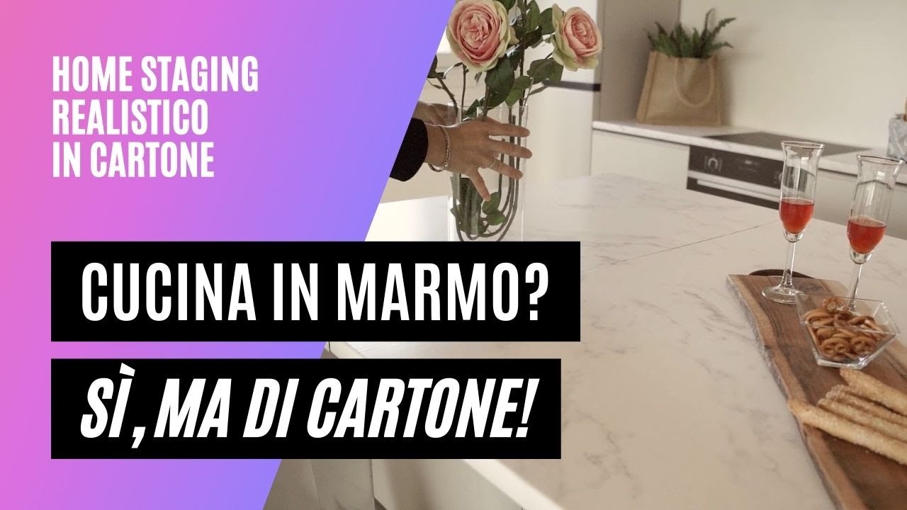Cucina home staging in cartone: spunta un'isola in 5 minuti!