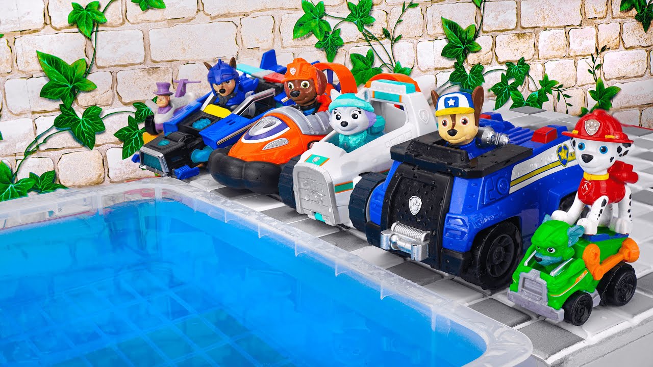 PAW Patrol Rescue Wheels Adventures | Looking for Paw Patrol in the pool 🚗 25 Minutes