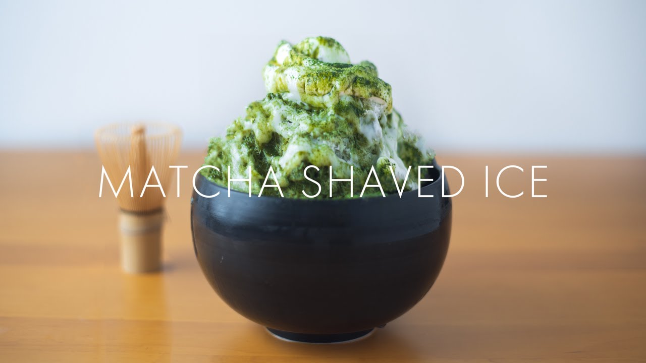 Matcha Green Tea Shaved Ice ( Kakigori ) Recipe | 抹茶かき氷の作り方