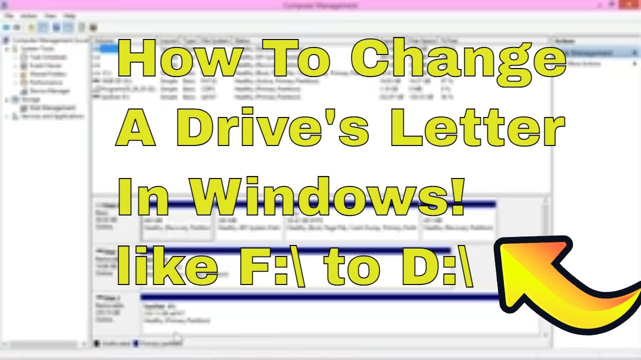 How to Change A Drive Letter in Windows