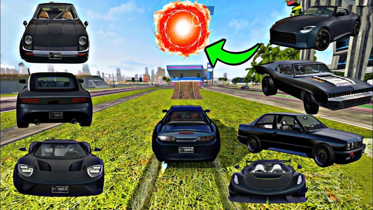 ALL Black Sport Cars Dangerous Stunts // Biggest Bridge Challenge // Extreme Car Driving Simulator