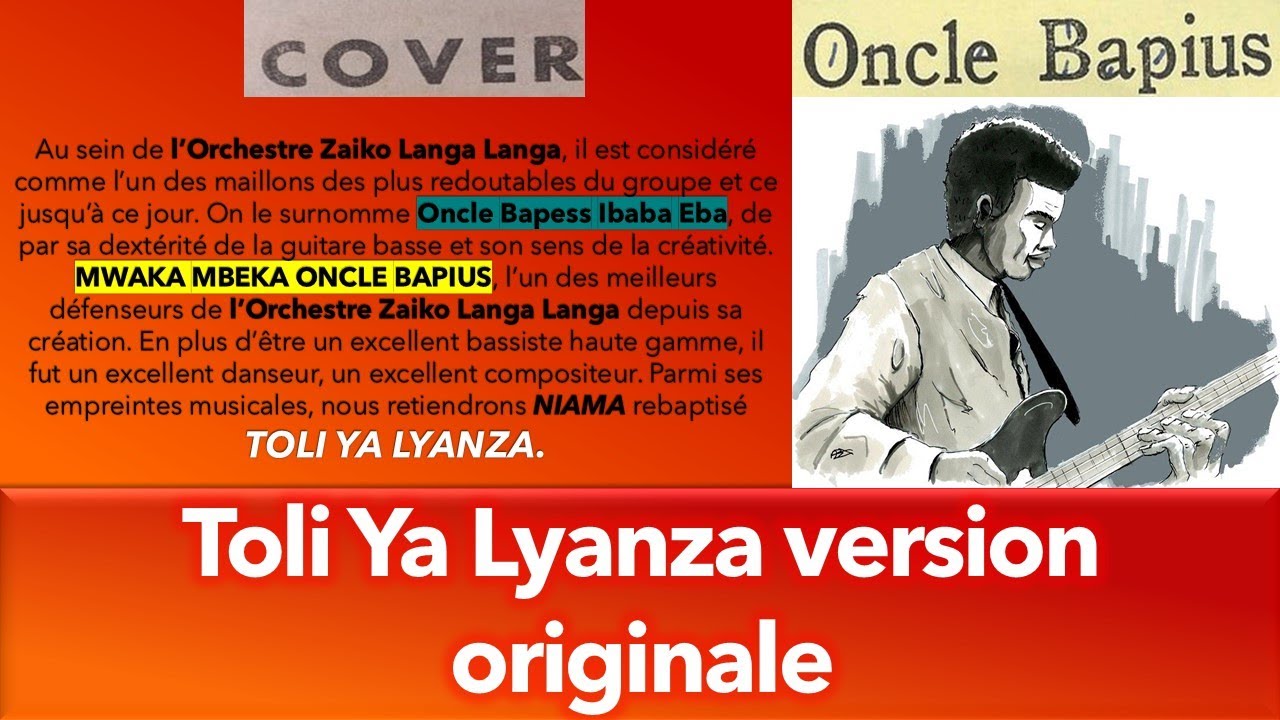 Toli Ya Lyanza 1&2 Une Des Plus Belles Réussites de Mwaka Mbeka Bapius & Orchestre Zaïko Langa Langa