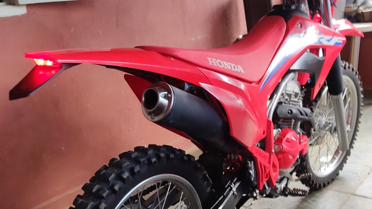 coloquei rabeta com led na crf250f e protetores #crf250f