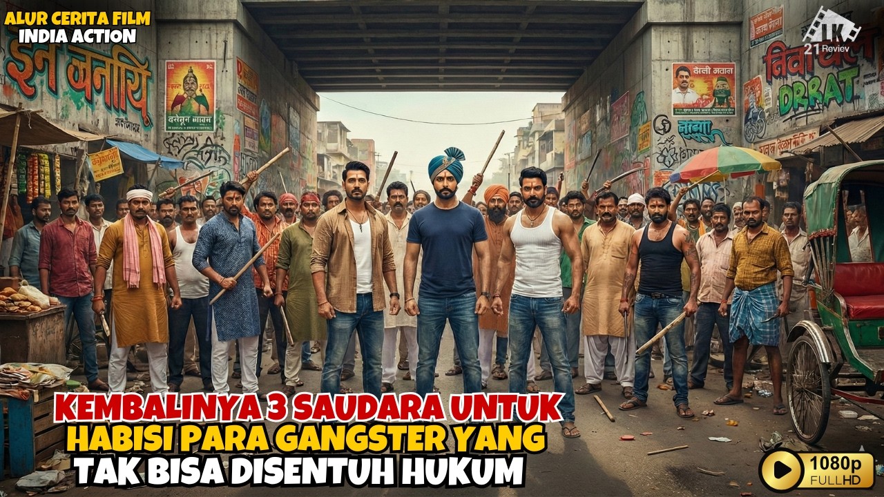 KEMBALINYA 3 SAUDARA UNTUK HABISI PARA GANGSTER YG TAK BISA DSNTH HUKUM || ALUR CERITA FILM INDIA