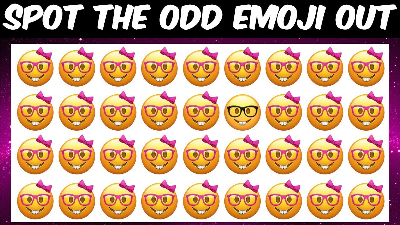 Can you find the odd emoji out in these pictures?