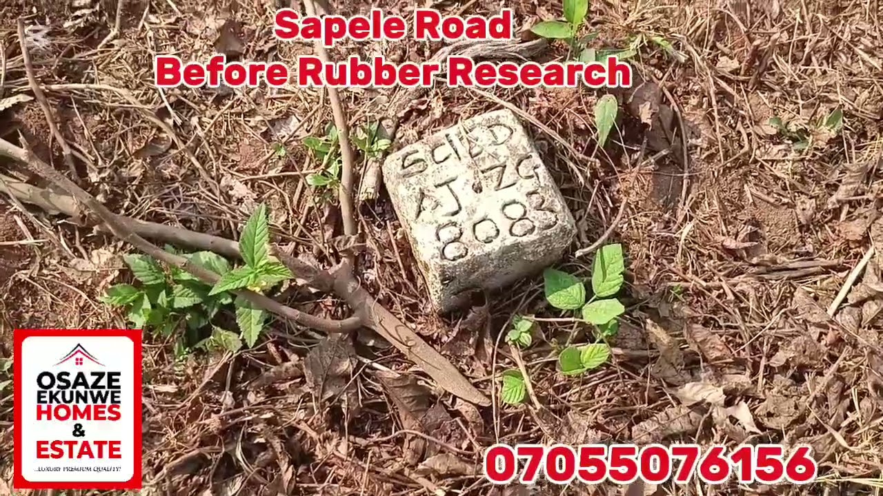 Land For Sale At Sapele Road, Before  Rubber Research Junction, Benin City 