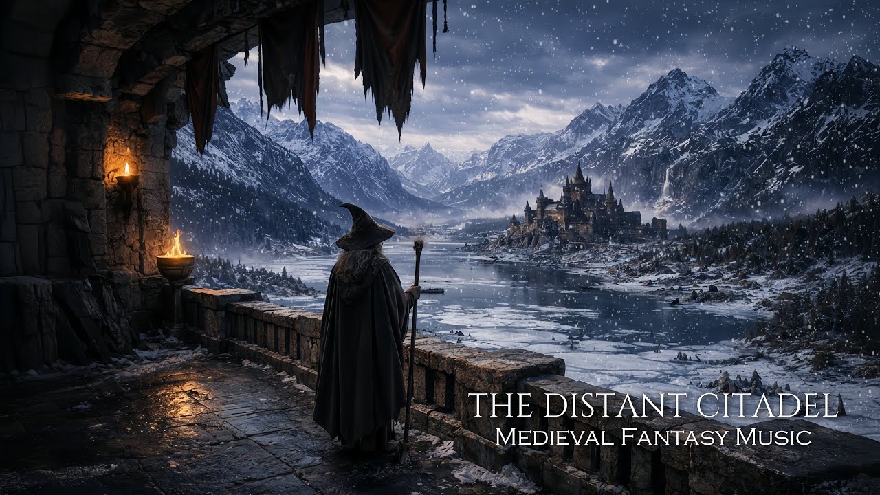 The Distant Citadel | Medieval Fantasy Music | Winter Ambience for Study & Relax