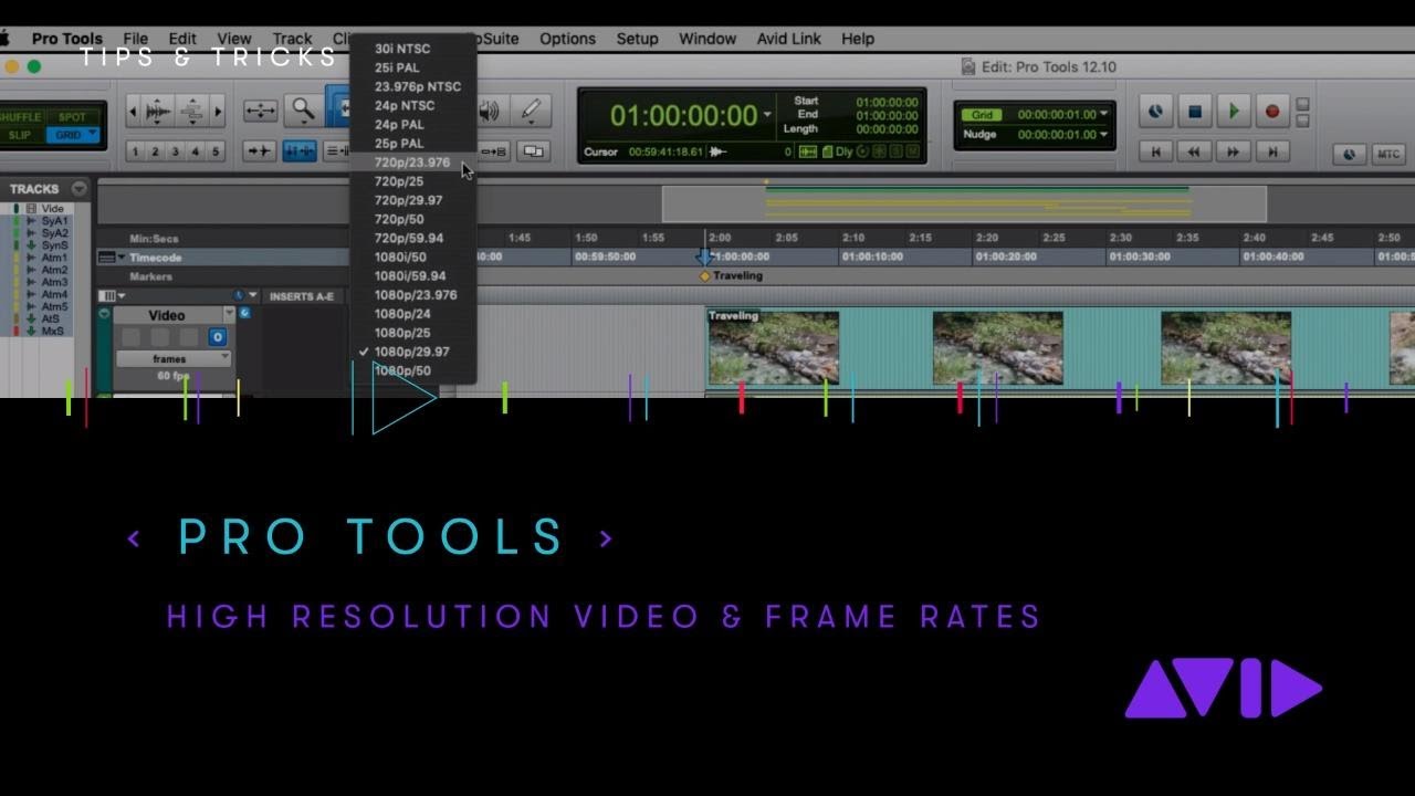 Pro Tools 2019 &mdash; High resolution video & frame rates