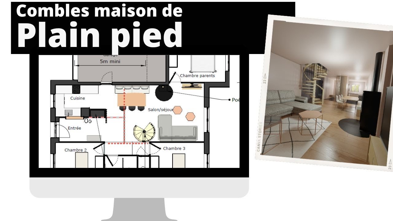 Planifier son amenagement comble maison plain pied
