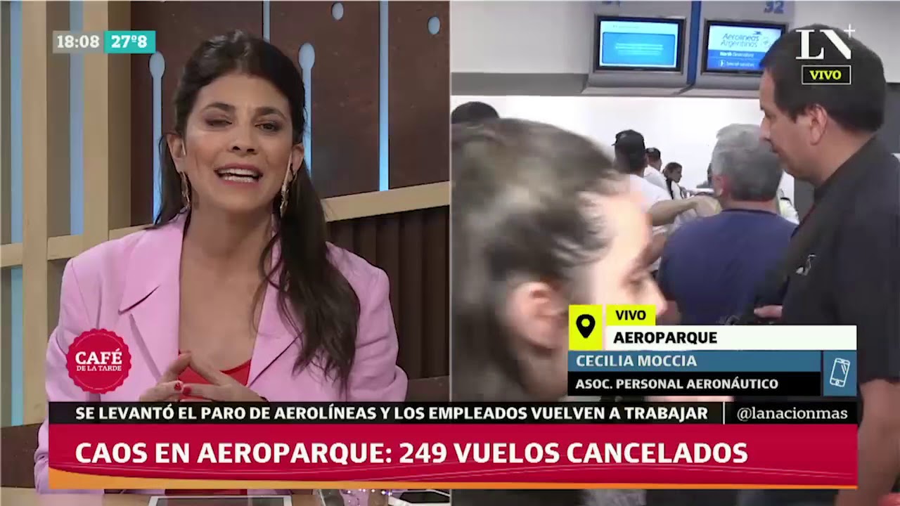 Caos en Aeroparque: 249 vuelos cancelados - Café de la Tarde