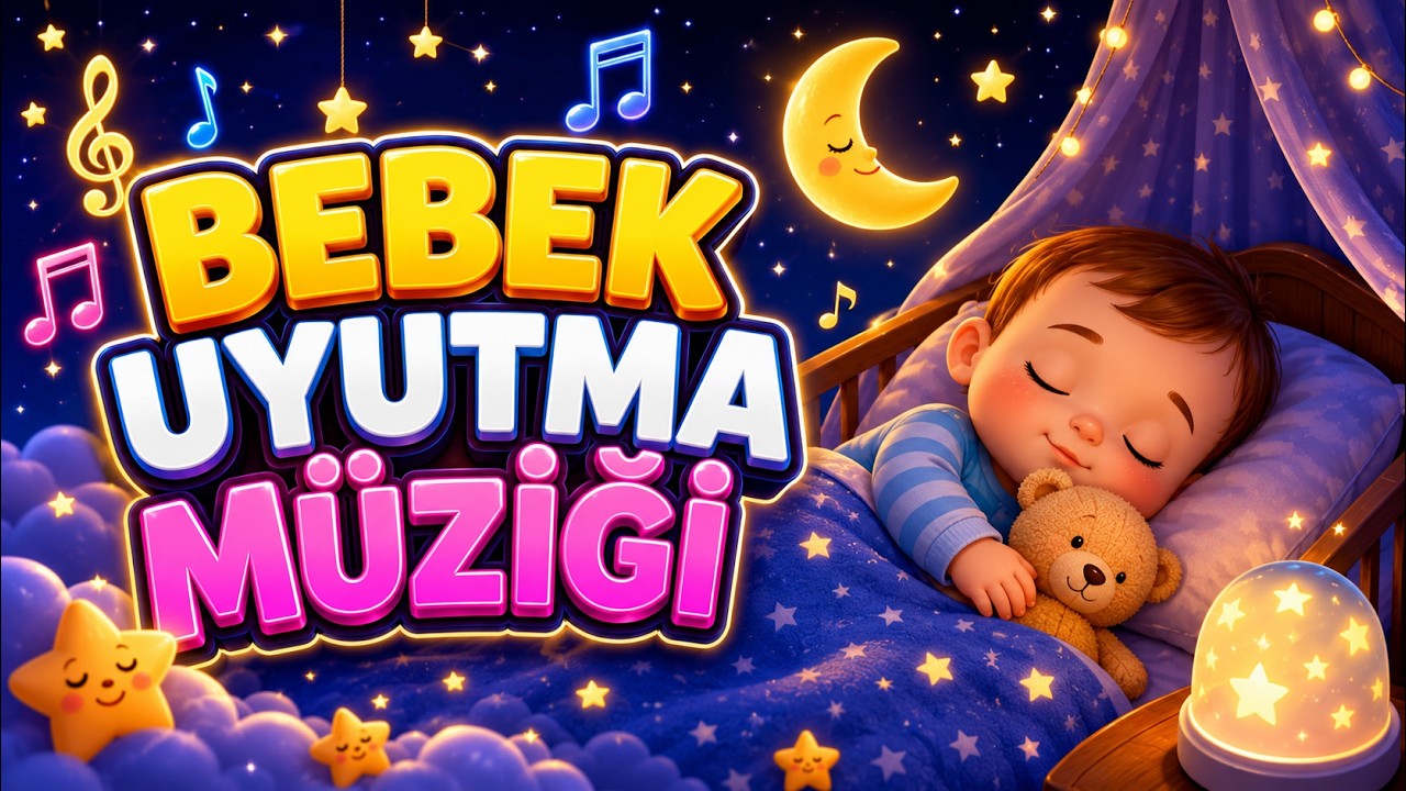 Bebek Uyutma Müziği | Derin Uyku İçin Sakin Beşik ve Doğal Mırıltılar 🌙 (Ani Ses Değişimi Yok)