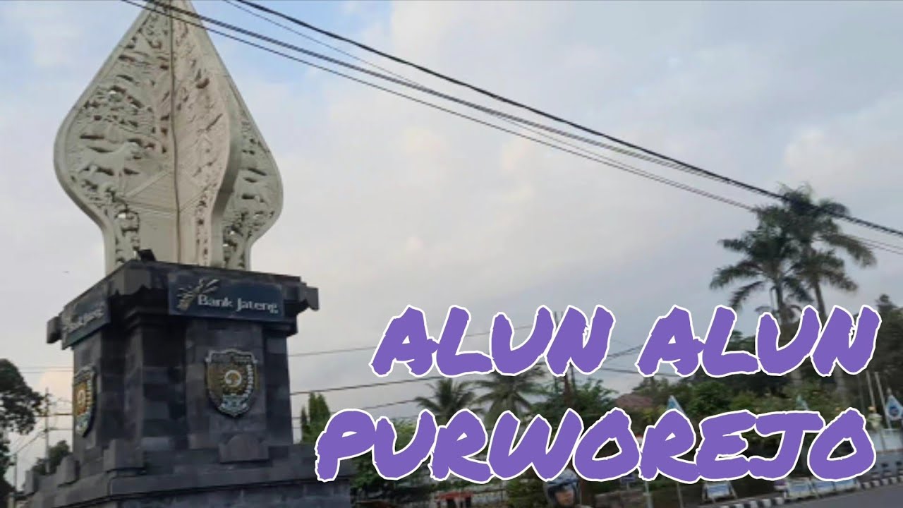 Alun alun purworejo menjelang senja hari