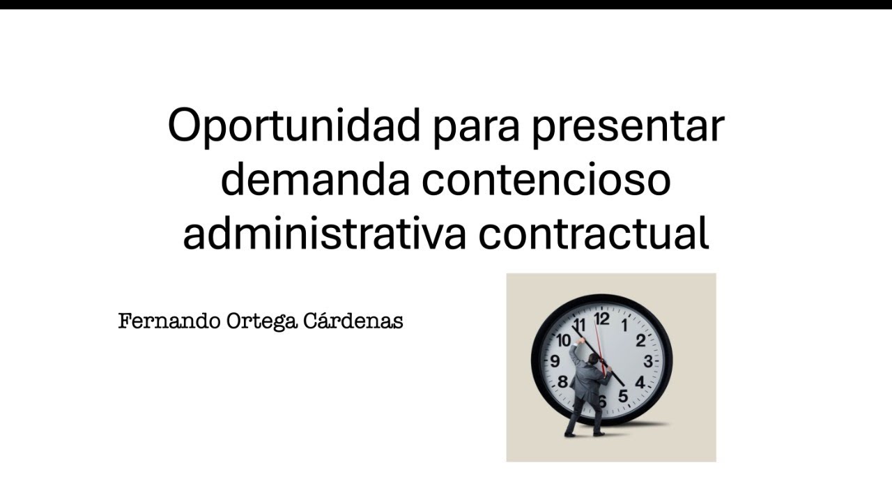 Oportunidad para presentar las demandas especiales de contratación pública
