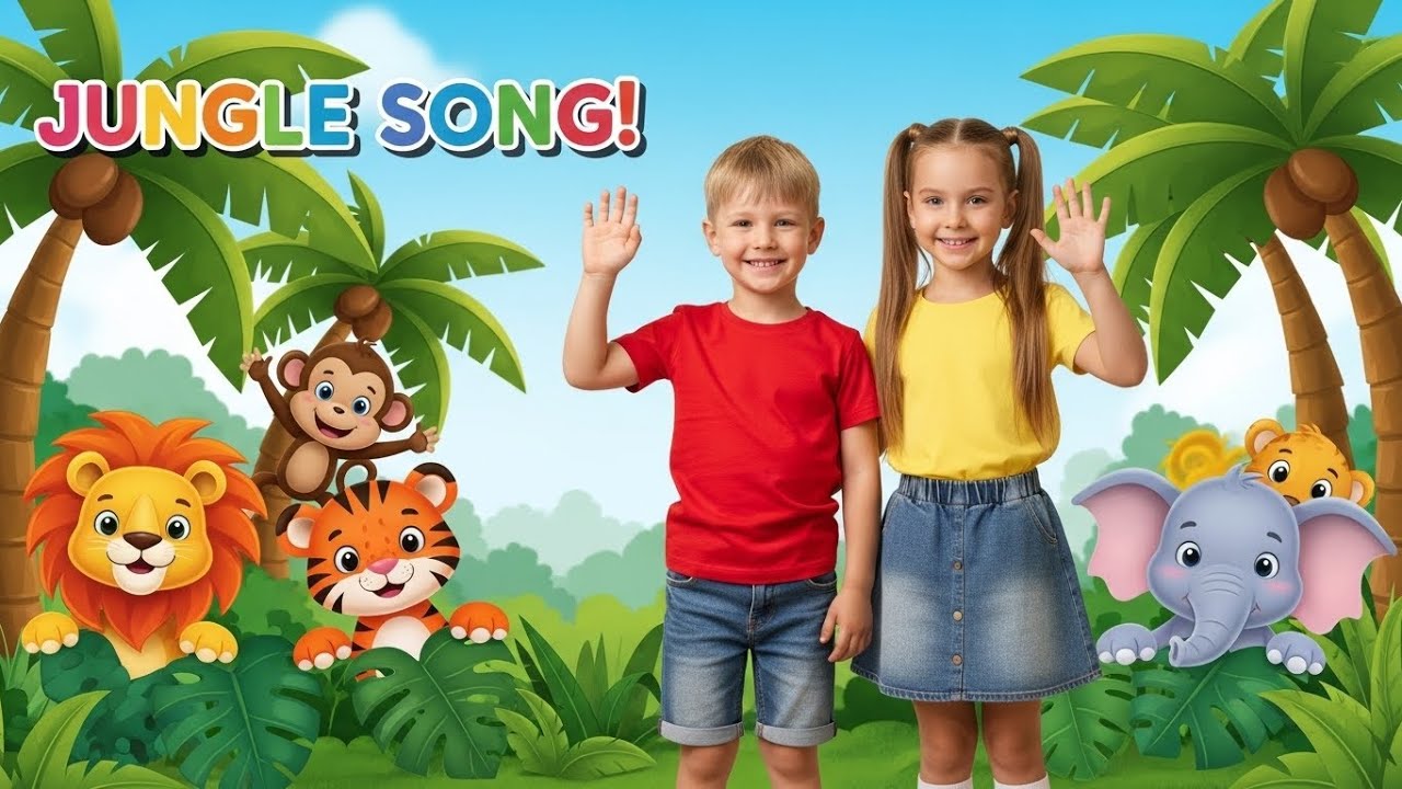 Jungle Music for Kids   Move, Play & Learn Animals!  Tiny Tunes Kids