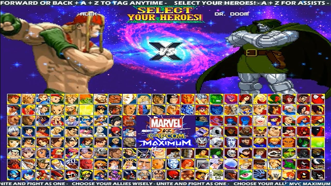Marvel vs Capcom MAX V2 Mugen Gameplay Part 1