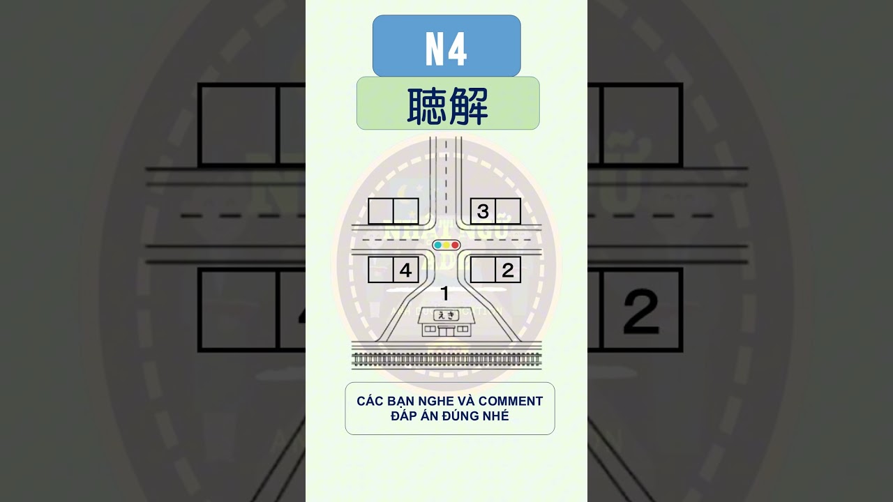 JLPT N4 聴解トレーニング (Luyện nghe JLPT N4) #13 #luyenngheN4 #jlptN4 #jlptchoukai #tiengnhat #shorts