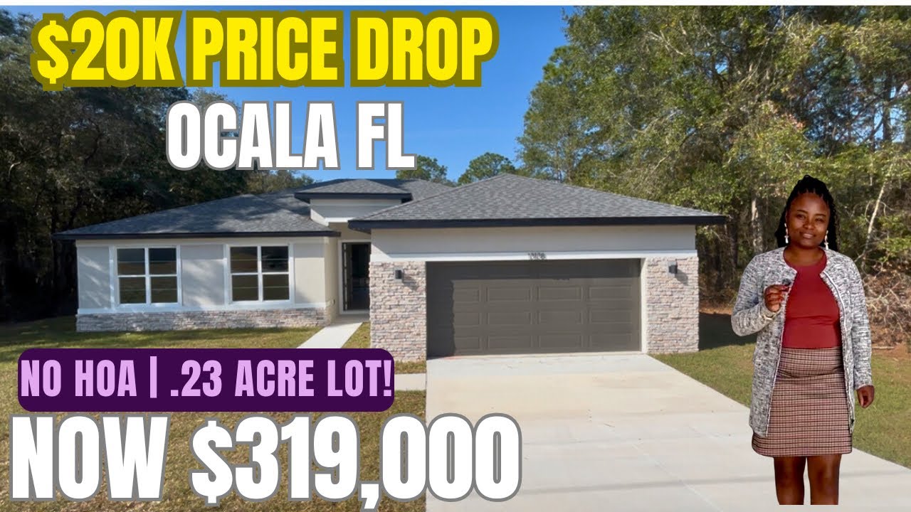 Holiday Discount? 4BD 2BA New Construction Home with $20k Price Drop | Ocala FL- No HOA CDD 