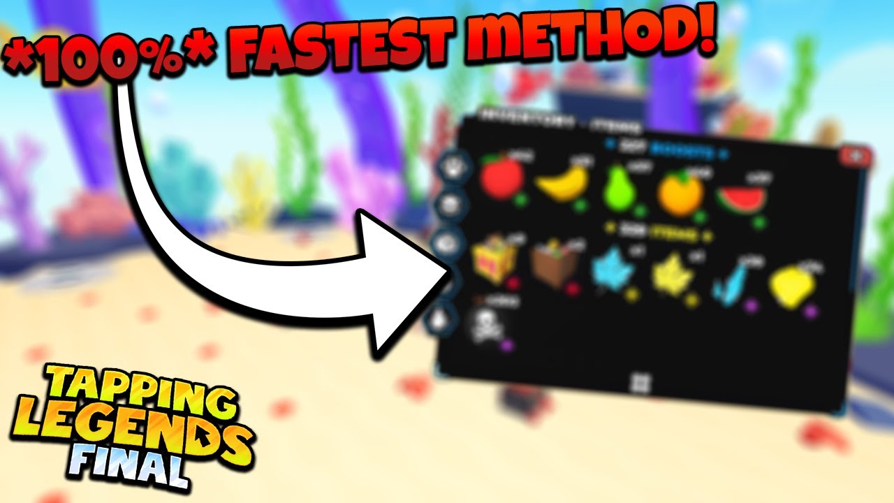 100% FASTEST METHOD FOR RUBIES & ITEMS! TAPPING LEGENDS FINAL 🔥
