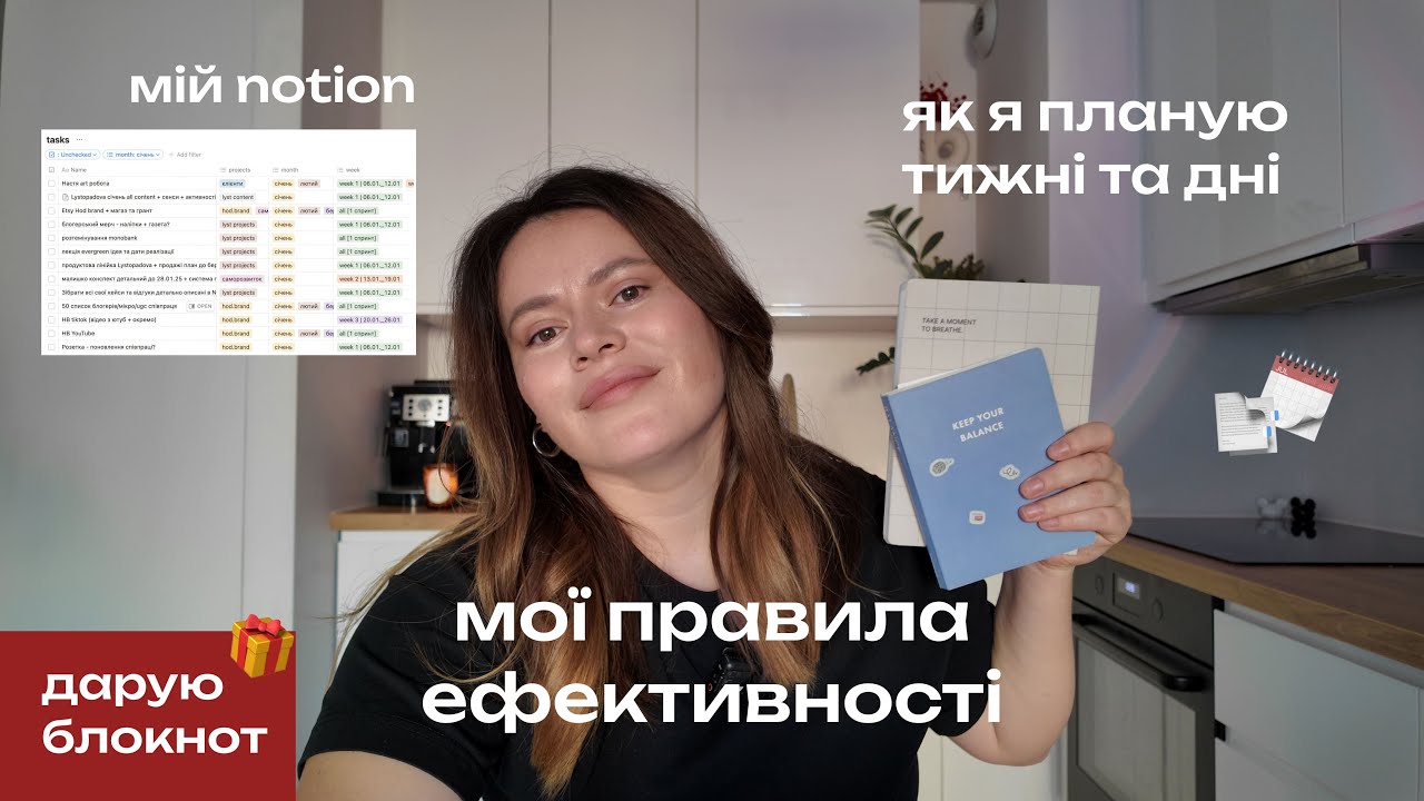 🗓️ Мої правила ефективності. Планування тижня & мій Notion 👩🏻‍💻