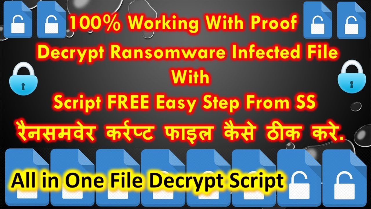 All In One Decryptor || How to Decrypt Ransomware Encrypted File With Script 2023 With Easy in Hindi