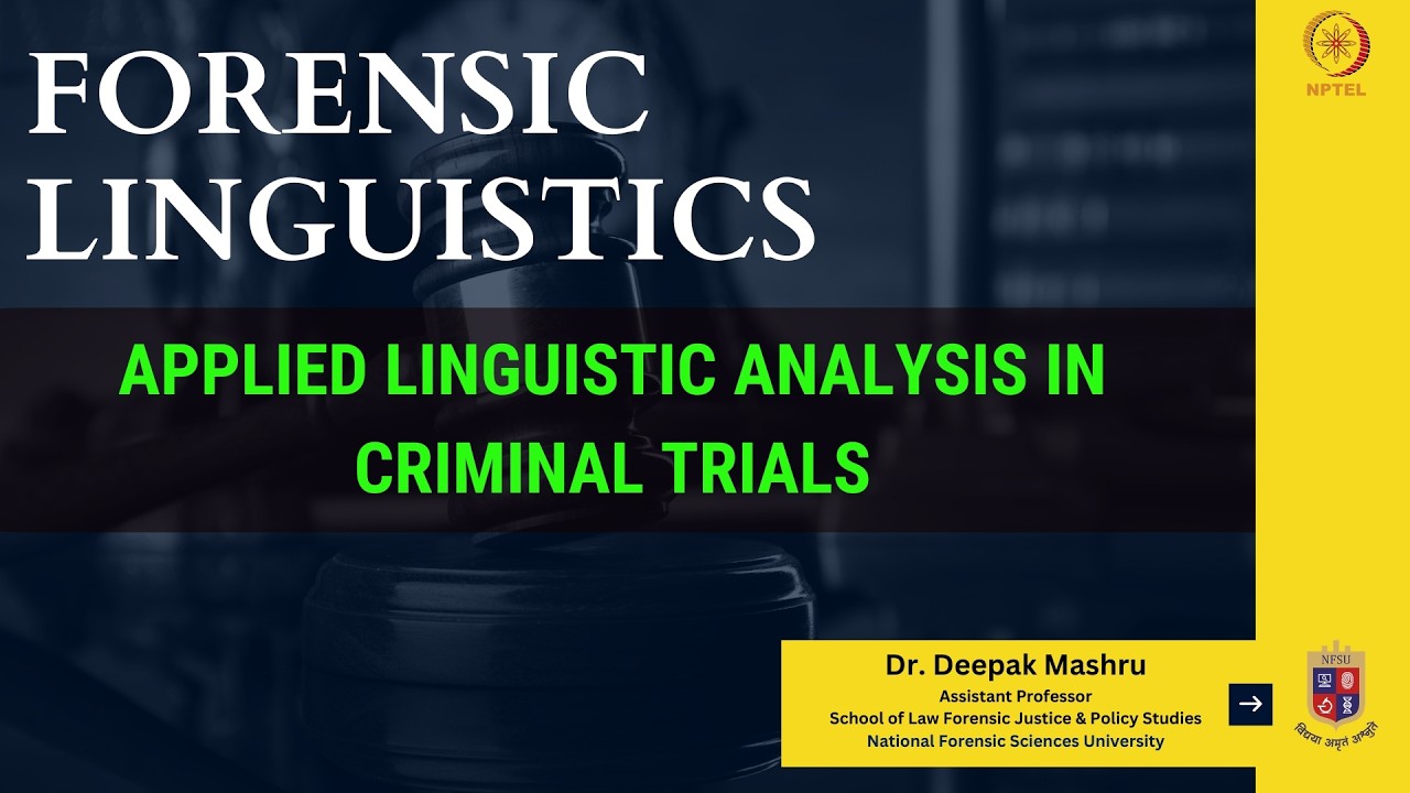Applied Linguistic Analysis in Criminal Trials