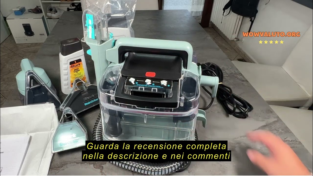 Recensione del Shark StainStriker Pulitore Tappezzeria e Smacchiatore, 5 Accessori, Animali Domestic
