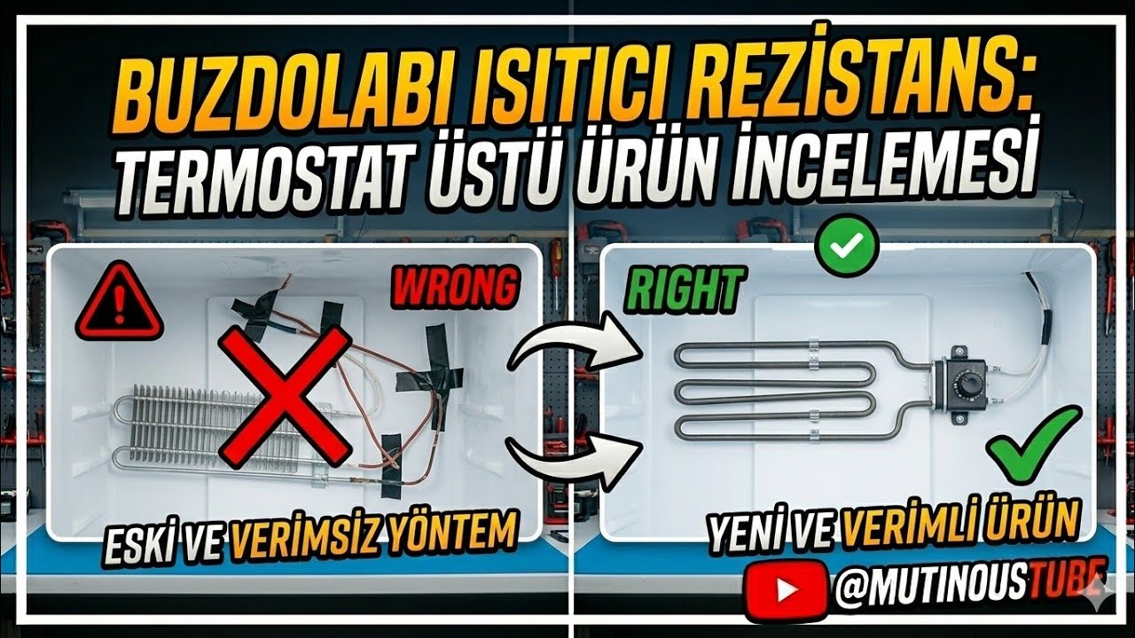 Buzdolabı Isıtıcı Rezistans Termostat Üstü Ürün İncelemesi Refrigerator Heater Resistor Thermostat