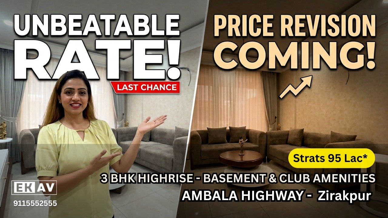 3BHK in Zirakpur Near Markets & Schools | Best Deal Before Price Hike