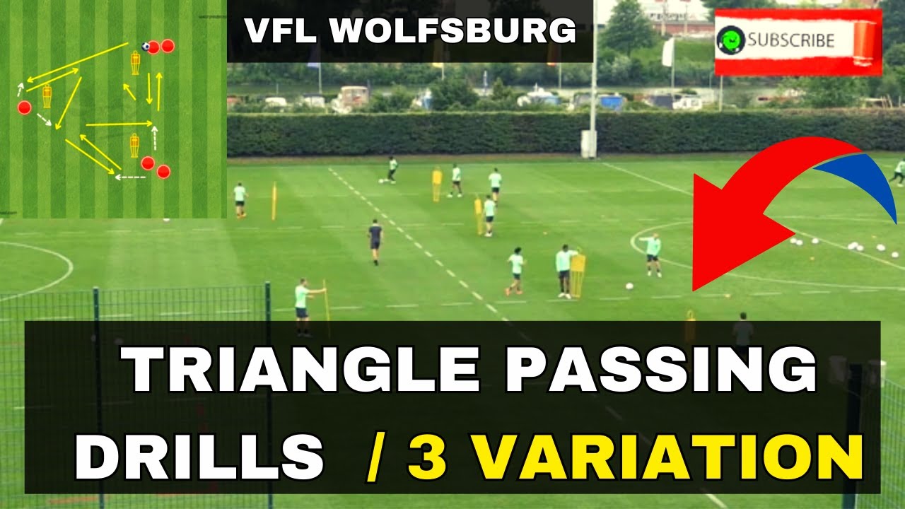 Triangle Passing Drills For Football / 3 Variation / VfL Wolfsburg