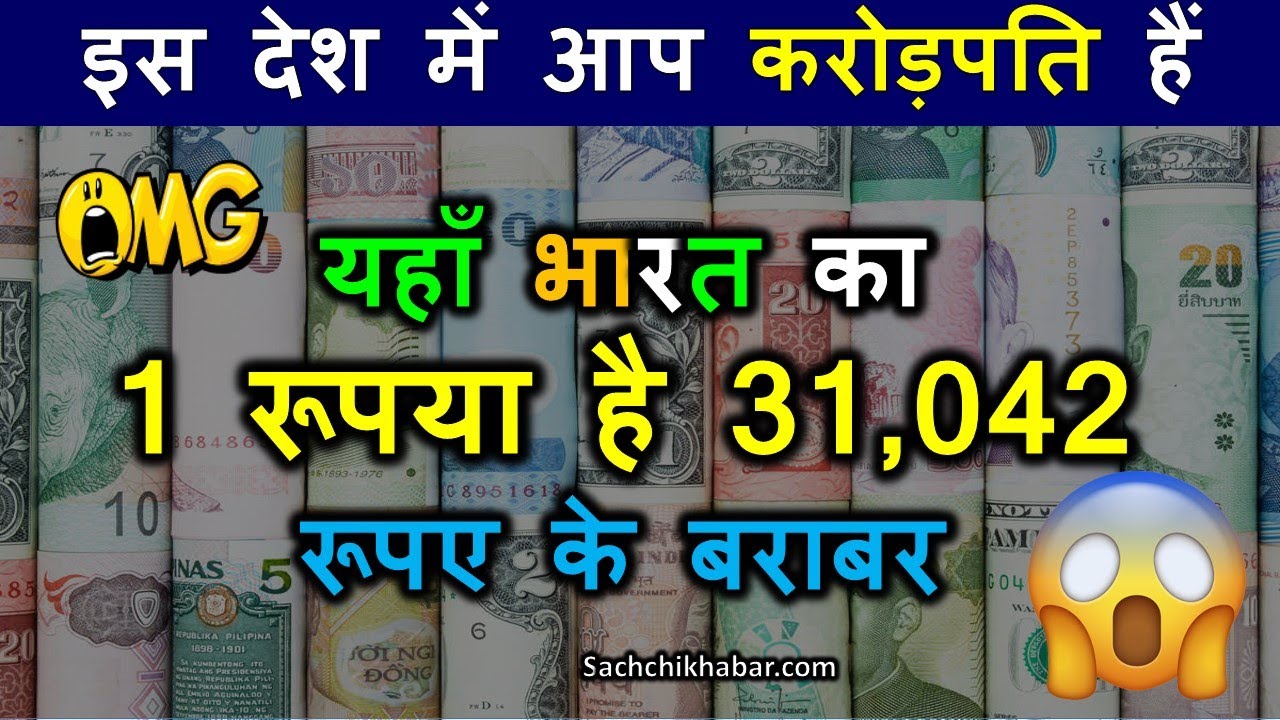 यहाँ भारत का 1 रूपया है  31,042 रूपए के बराबर | Most Weakest Currency in the World | Sasti Currency