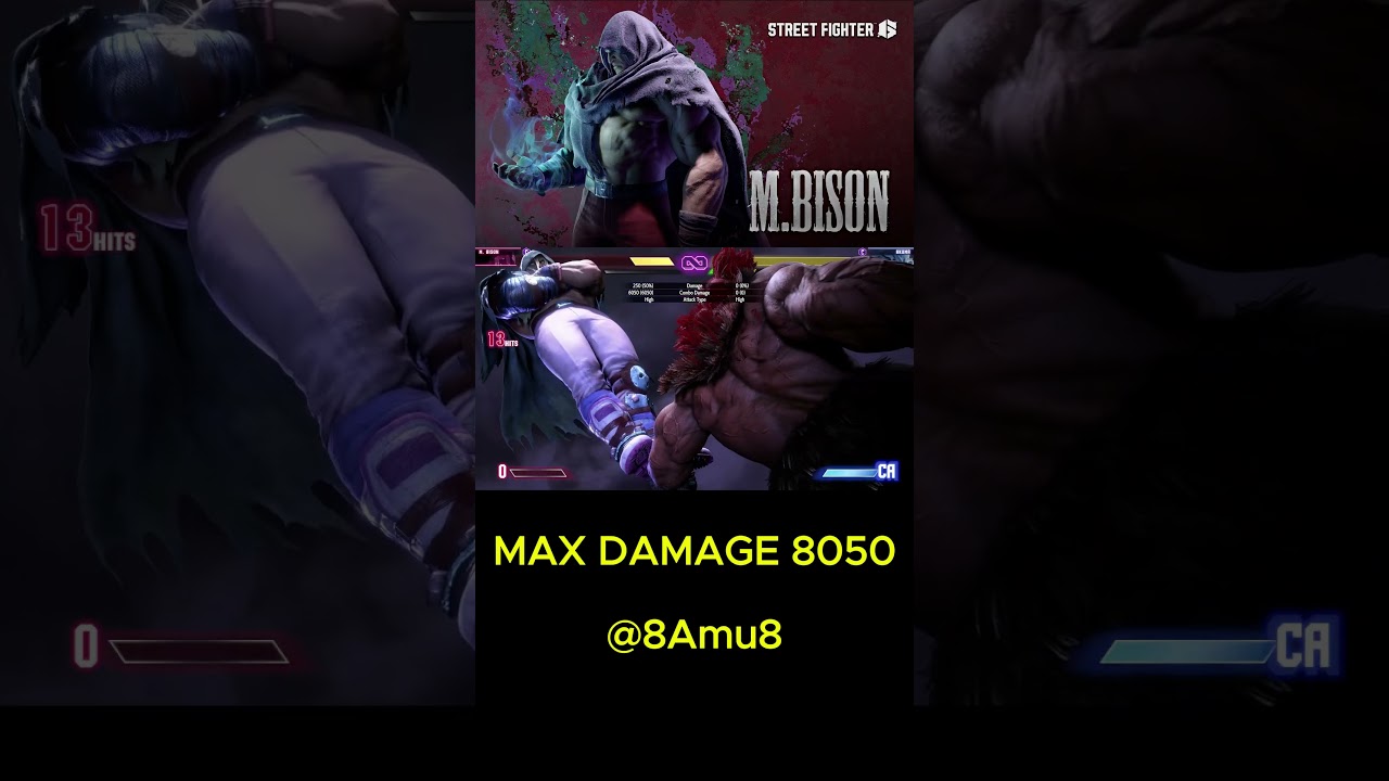 SF6 M.Bison Max Damage Combo!.