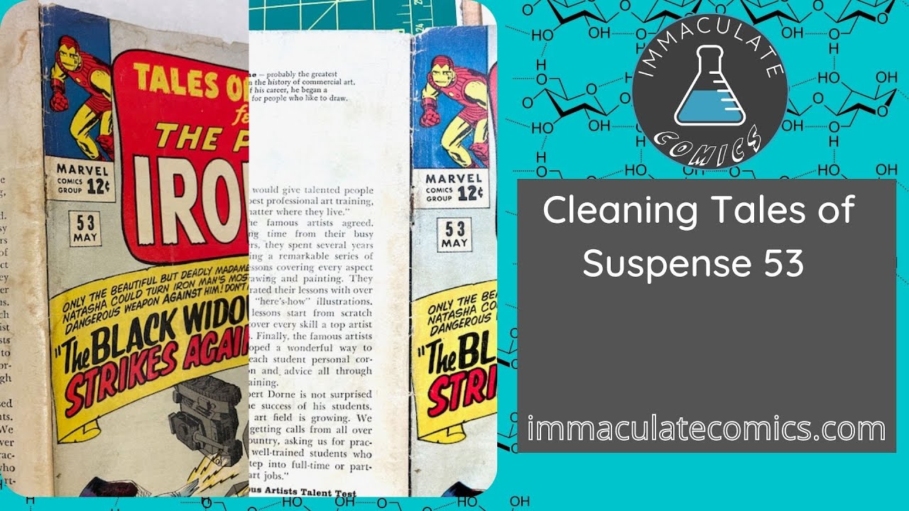 Cleaning Tales of Suspense 53 in the comic book washing machine
