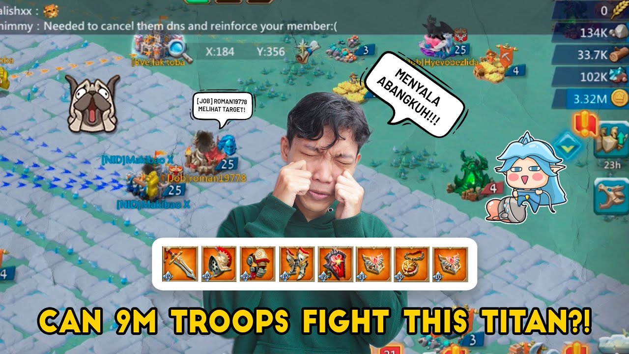 SOLO TRAP 9M TROOPS VS BRIGADIER T5 T4 FULL MYTHIC CHAMPIONS | LORDS MOBILE INDONESIA