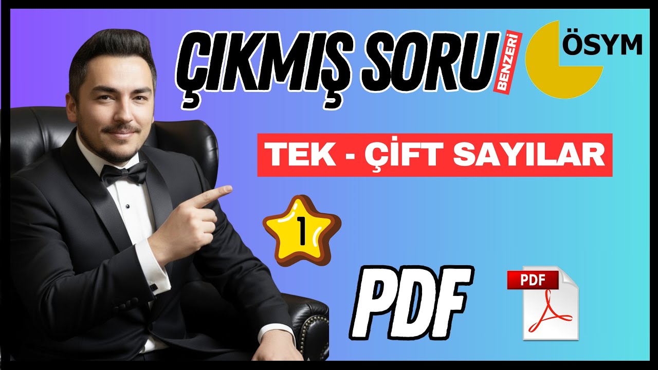 Tek Çift Sayılar Çıkmış Soru Çözümleri Ösym Benzeri - 1 | 12.Gün | Tyt | Kpss | Ags | Dgs | Ales