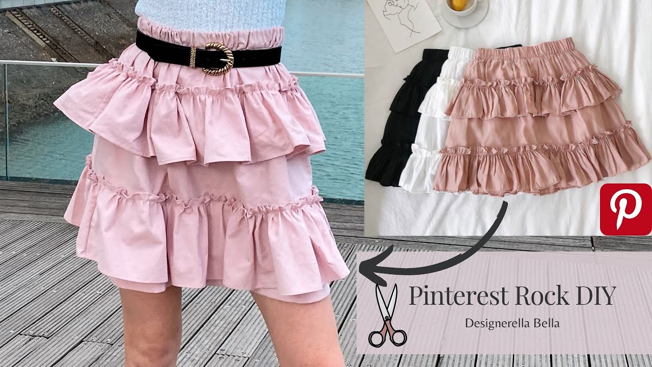 Pinterest OUTFIT nachstellen | Rock NÄHEN für ANFÄNGER ohne SCHNITTMUSTER einfach