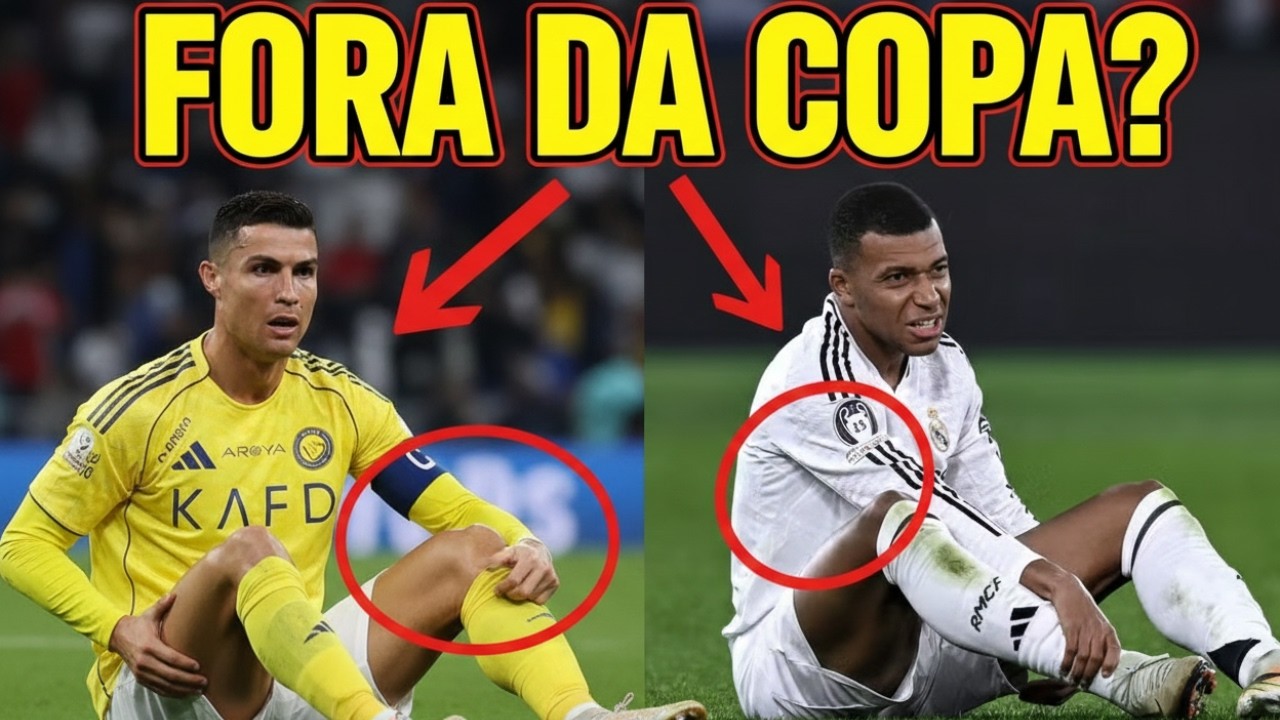 “URGENTE: Lesão de Cristiano Ronaldo é mais séria que o esperado… Mbappé também preocupa”