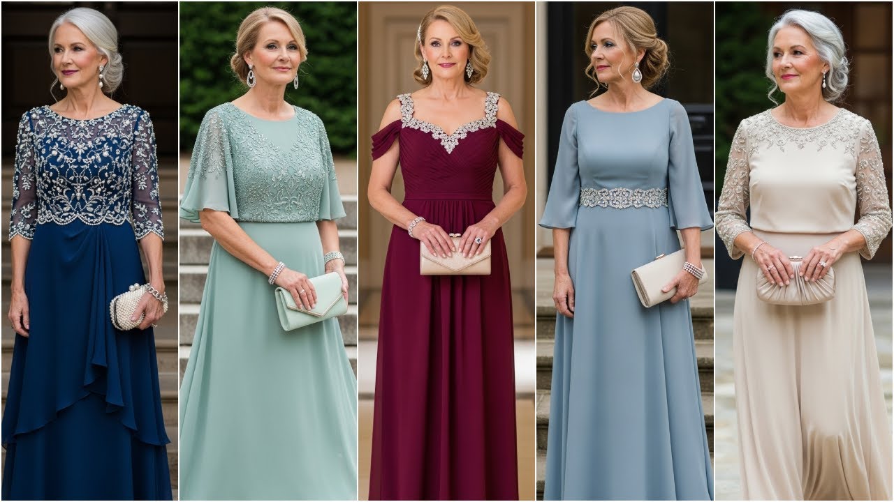 Chic and Classy Dresses for Mother of the Groom Over 60 | Graceful Looks That Impress Everyone