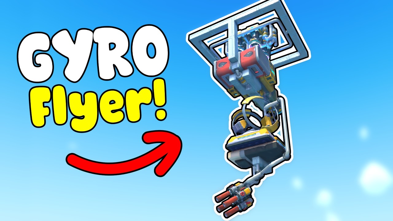 I Built a Gyro Controlled Flyer with a Remote Turret! (Scrap Mechanic Chapter 2)
