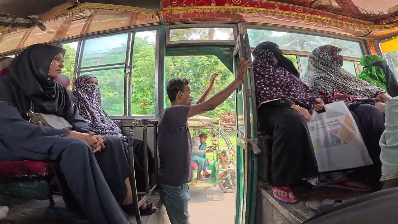 Chaotic Local Bus Journey in Bangladesh | Crowded Public Transport Experience 🚌🇧🇩