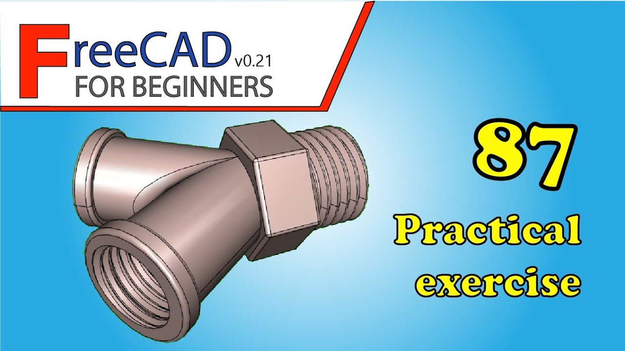 FreeCAD для начинающих: практическое упражнение 87 (PartDesign, Fixeners и Part Workbench вместе)