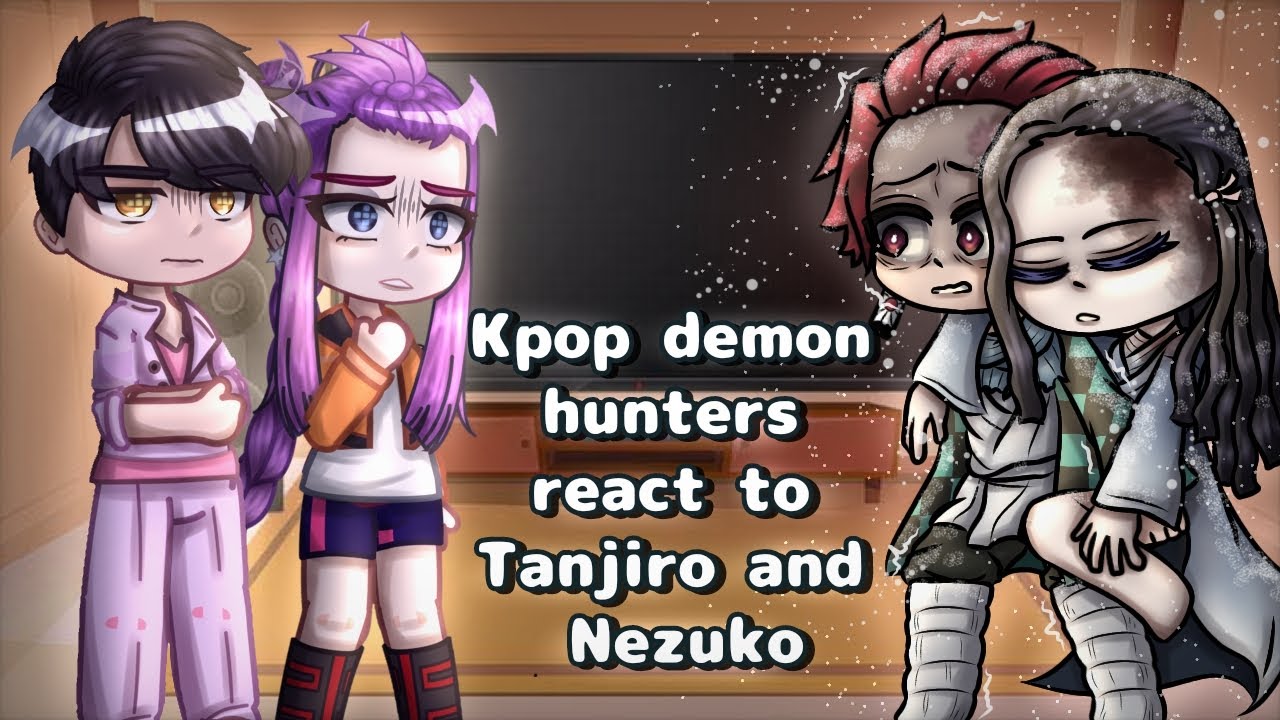 K-pop Demon hunters react to Tanjiro and Nezuko // Gacha React