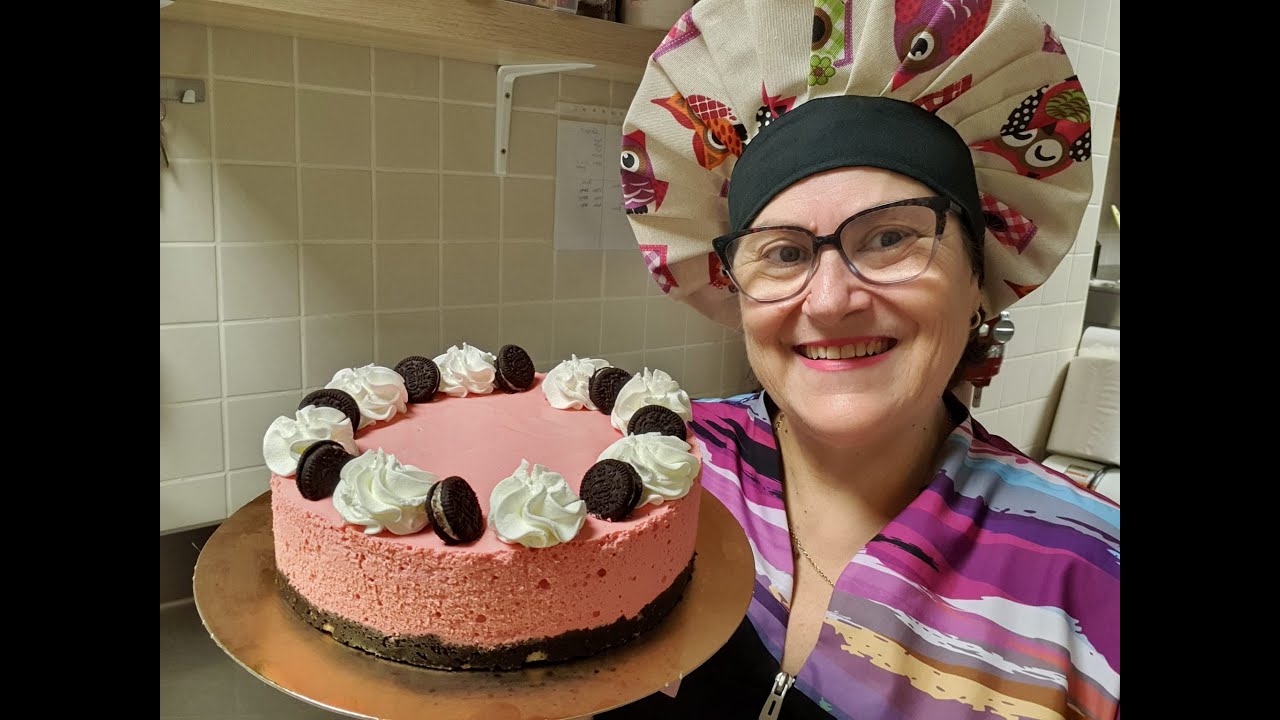 Tarta Mousse de Fresa 🍓 fácil sin horno