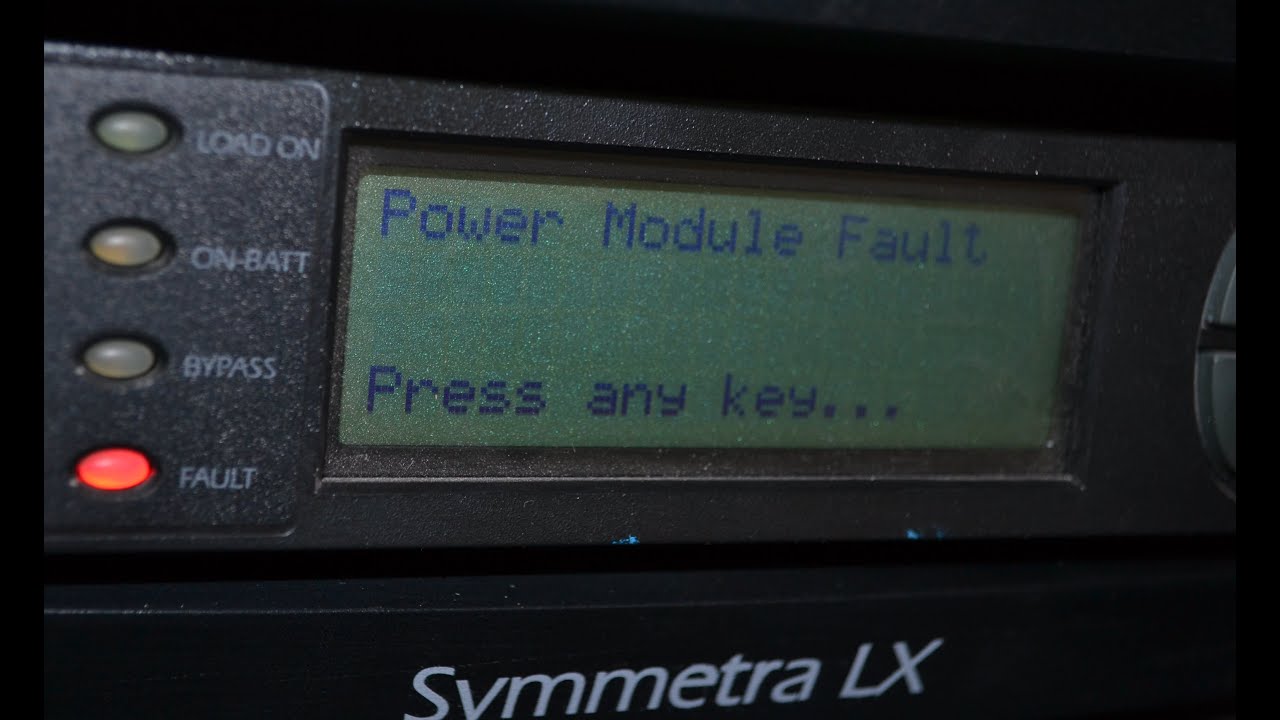 Power module fault exists apc symmetra lx определение неисправного силового модуля