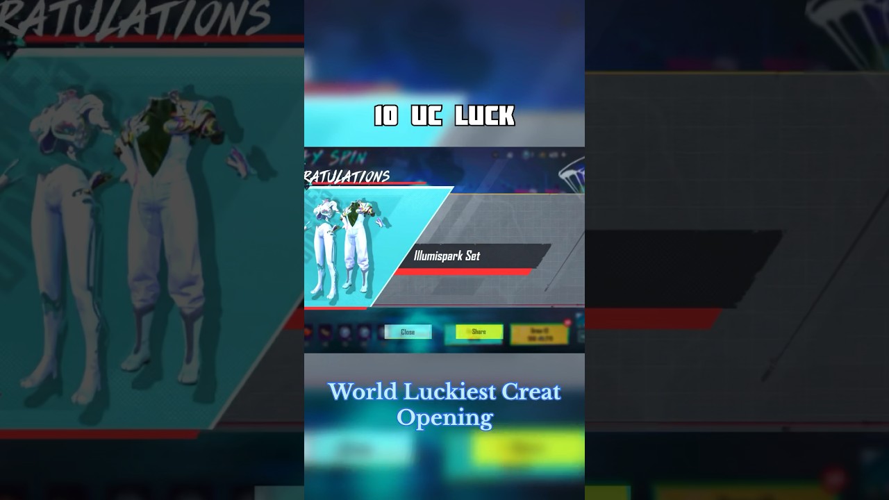 10 UC Lucky Spin - World best Lucky Spin #bgmi #bgmimontage #pubg #shorts #creatopening