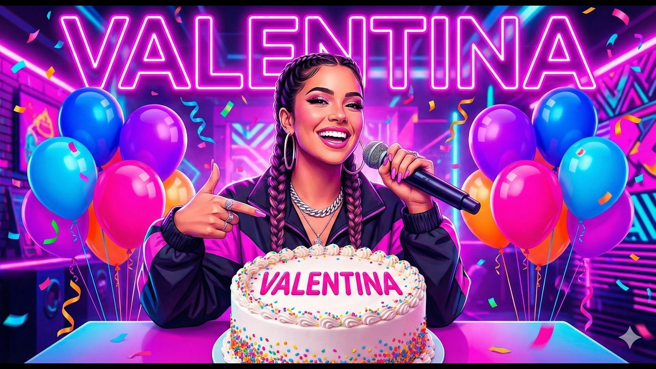 Feliz Cumpleaños VALENTINA 🎂 La Fiesta de Valentina ✨ Canción Original Reggaeton & Latin Pop
