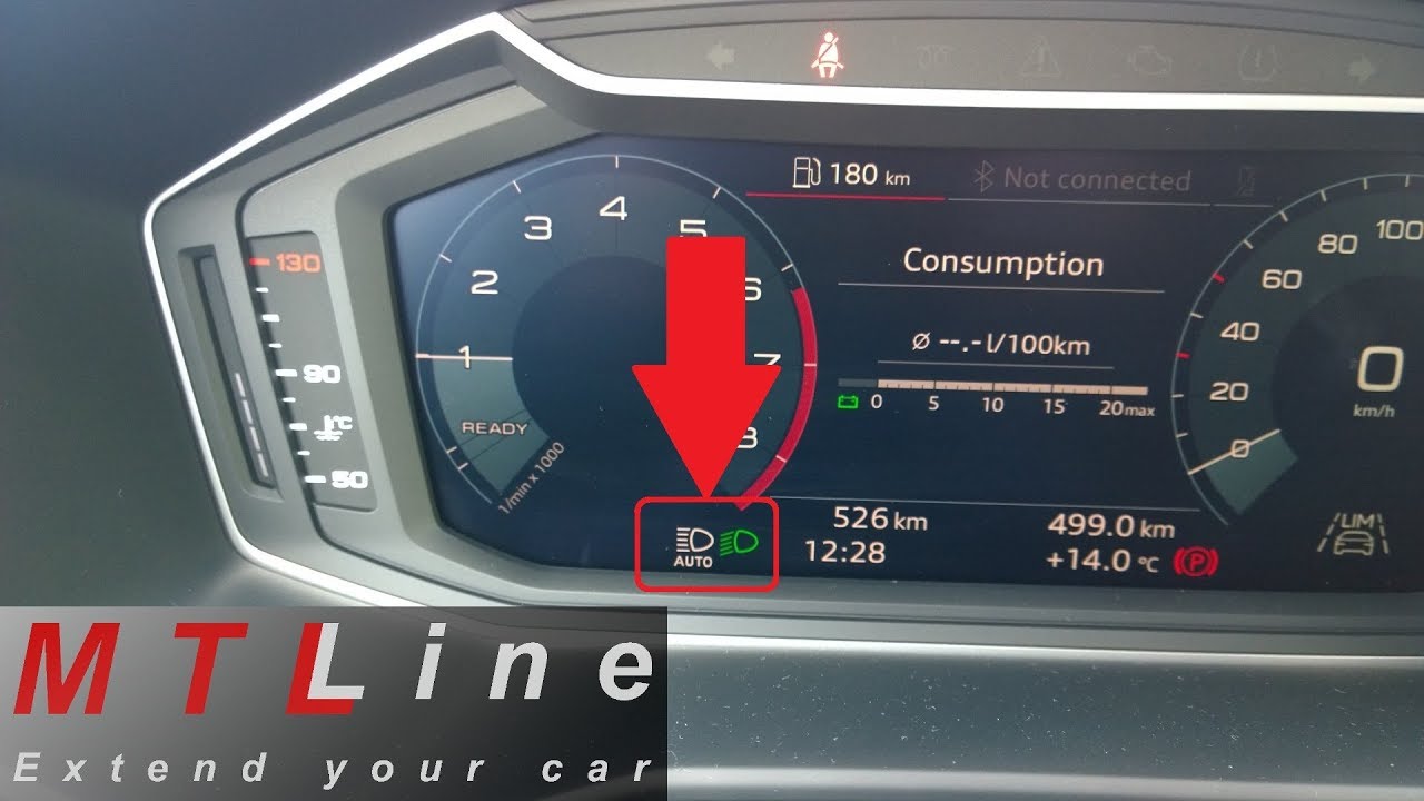 Audi A1, MY2019  - Main Beam Assist activation (automatic switching between low/high beams)