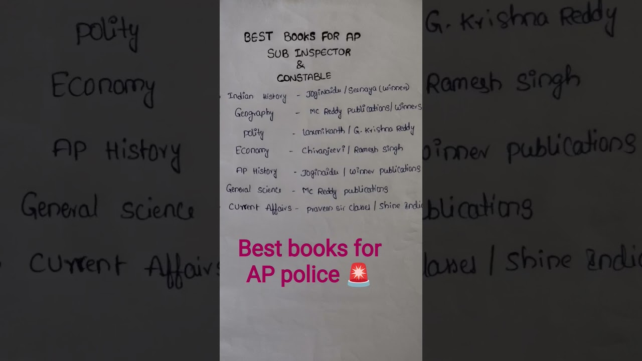 @Best books for AP Sub Inspector & Constable # police preparation #police aspirants #